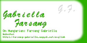 gabriella farsang business card